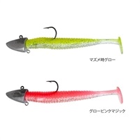 SW FINESSE SHADセット【ジグヘッド付ソルトワーム/ヒラメ/マゴチ/ロックフィッシュ】 (マズメ時グロー/グローピンクマジック-14g)